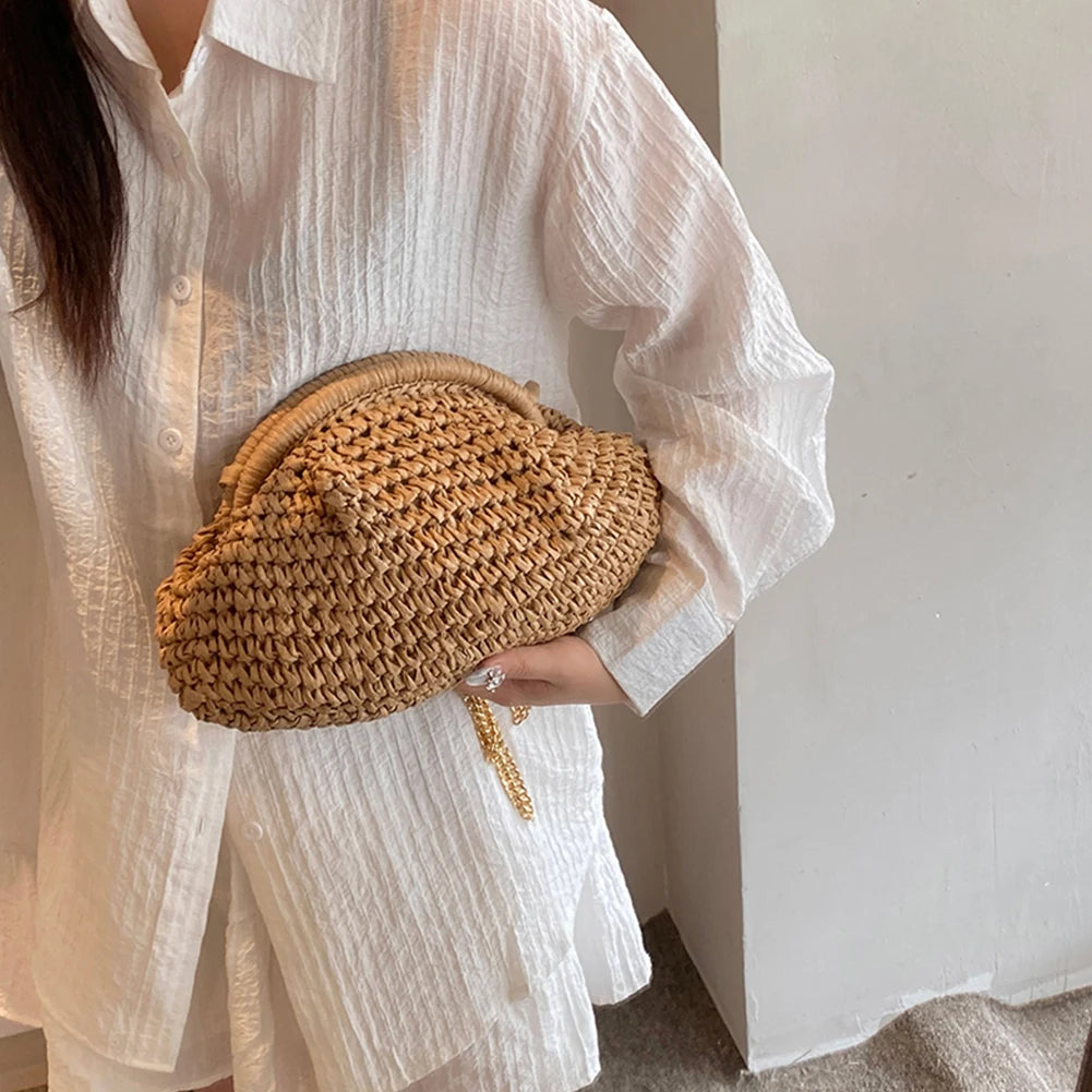 Summer Woven Straw Crossbody